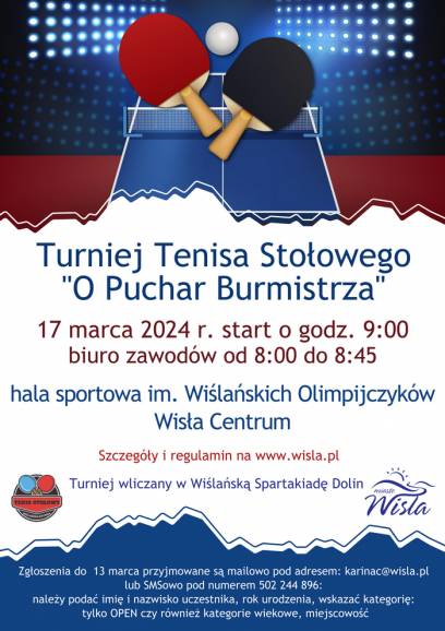 Turniej Tenisa Stołowego o Puchar Burmistrza Miasta Wisła
